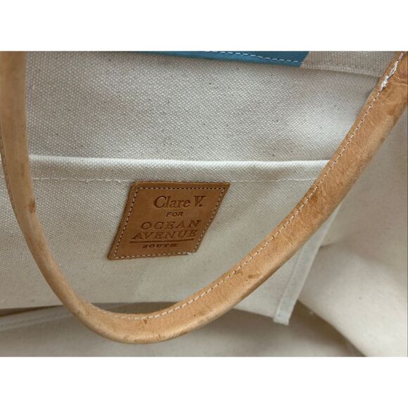 Clare V. For Ocean Avenue South Canvas Beach Tote Bag - Picture 4 of 12